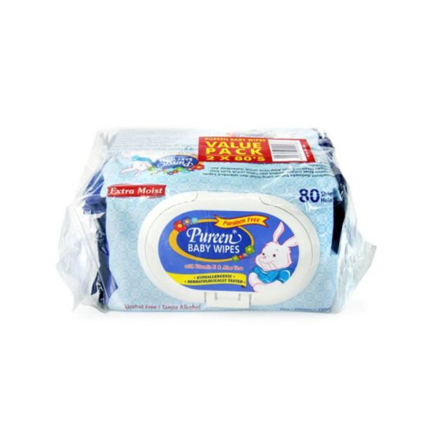 Pureen Baby Wipes - Blue - Image 2