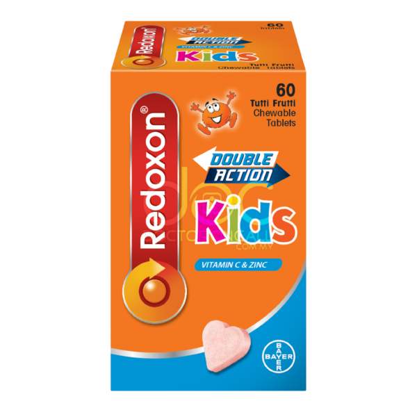 Redoxon Double Action Kids Vitamin C 250mg + Zinc Chewable Tablet 60s