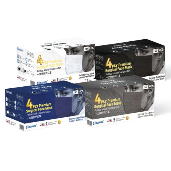 Respack Disposable Face Mask 4 Ply 50s