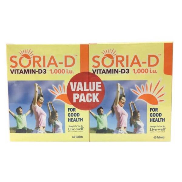 Soria-D Vitamin D3 1000iu Tablet 60s x2