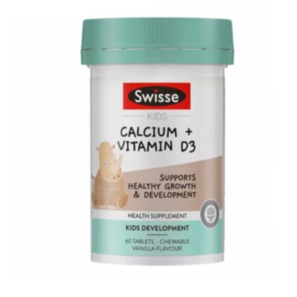 Swisse Kids Calcium + Vitamin D3 Chewable Tablet 60s
