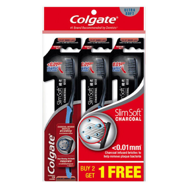 Colgate Slim Soft Charcoal Ultra Soft Toothbrush - 图片 2