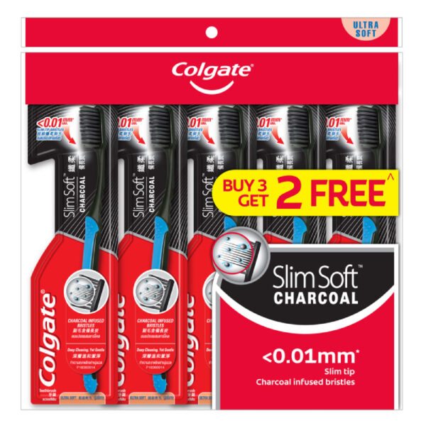 Colgate Slim Soft Charcoal Ultra Soft Toothbrush - 图片 3