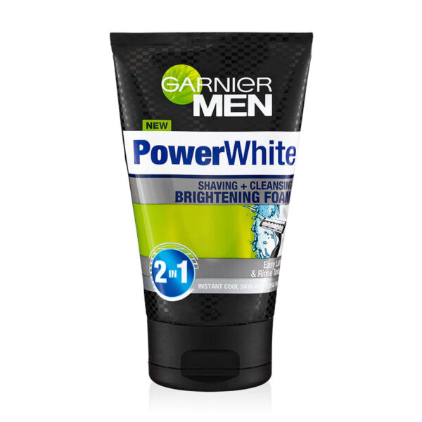Garnier Men Power White Shaving+Cleansing Brightening Foam