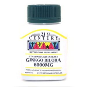 21st Century Ginkgo Biloba 6000mg Capsule 30s