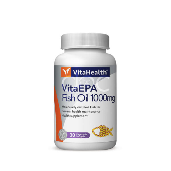 VitaHealth Vita EPA Fish Oil 1000mg Vegetable Softgels 30s